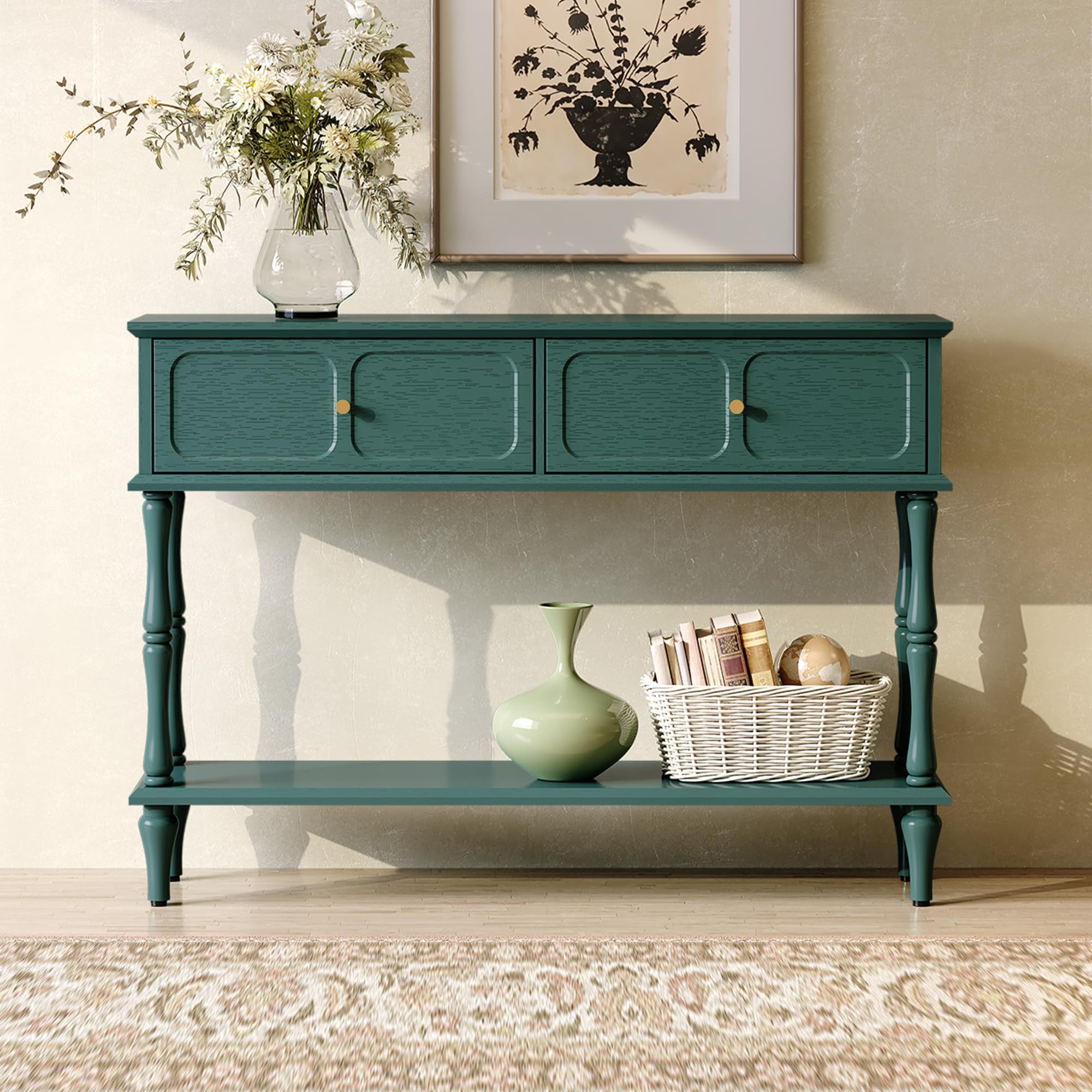 Amazon.com: ARTPOWER Mid-Century Console Table for Entryway with 2